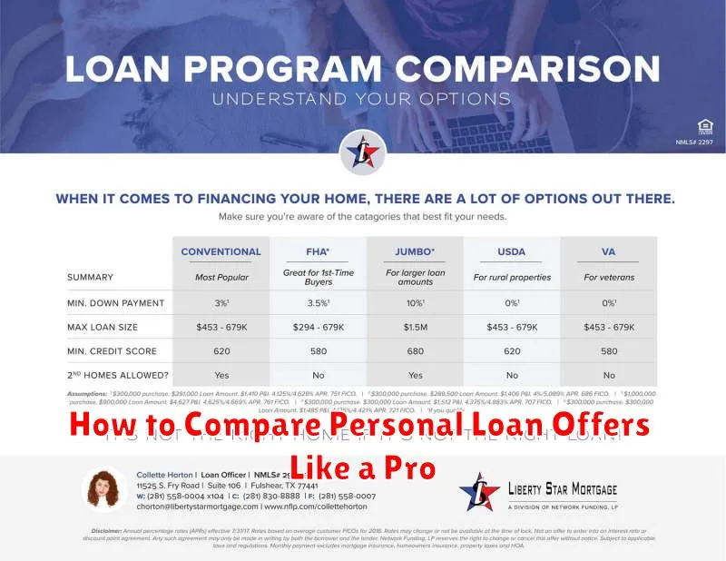 How to Compare Personal Loan Offers Like a Pro