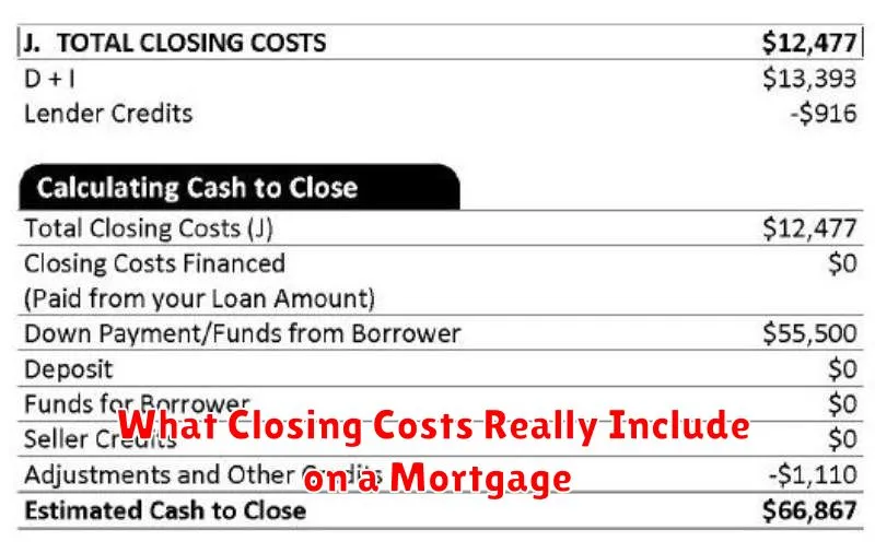 What Closing Costs Really Include on a Mortgage